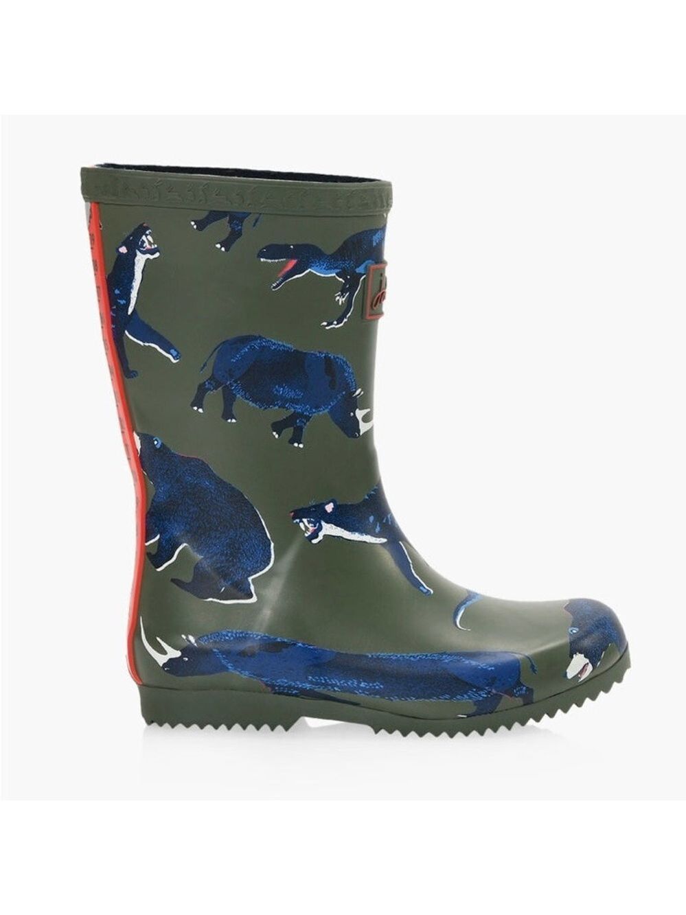 Size 13 Toddler Joules Kids Olive and Navy Animal Print Boots